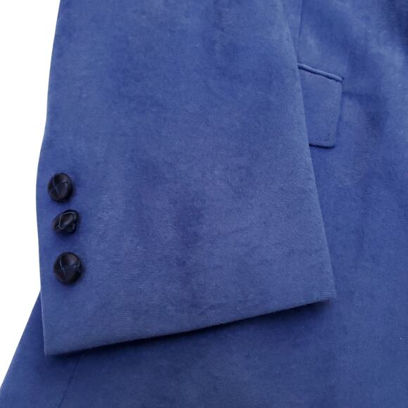 Vintage Pagano West Blue Polyester Western Blazer Jacket Sport Coat 42L - Picture 6 of 12